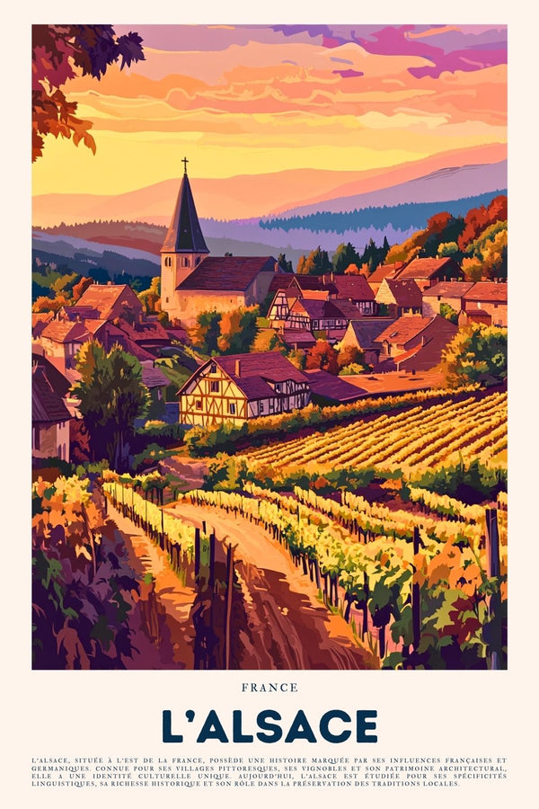 Affiche Alsace - Poster Déco
