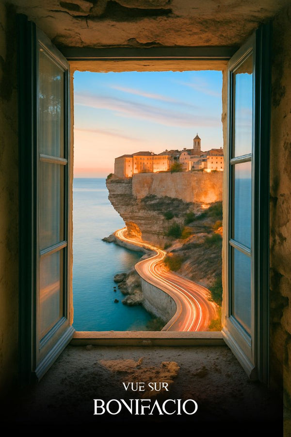 Bonifacio, cadeau, déco, idéal, souvenirs, vacances, poster, design, mural, souvenir