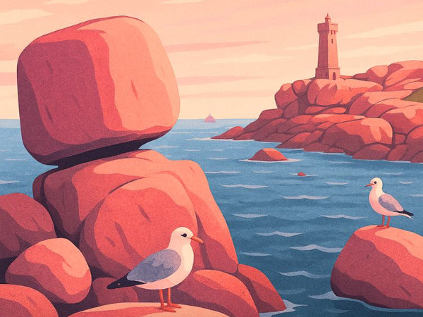 Côte, Granit Rose, Joyau, Breton, Poster, Découverte, Tourisme, Paysage, Bretagne, Photographie.
