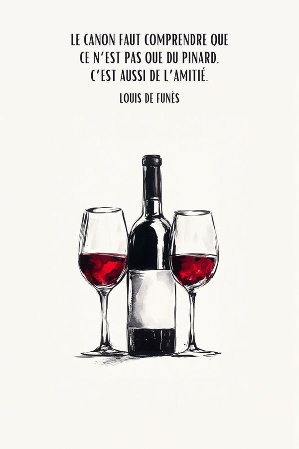 Affiche Vin - Citation Louis de Funès