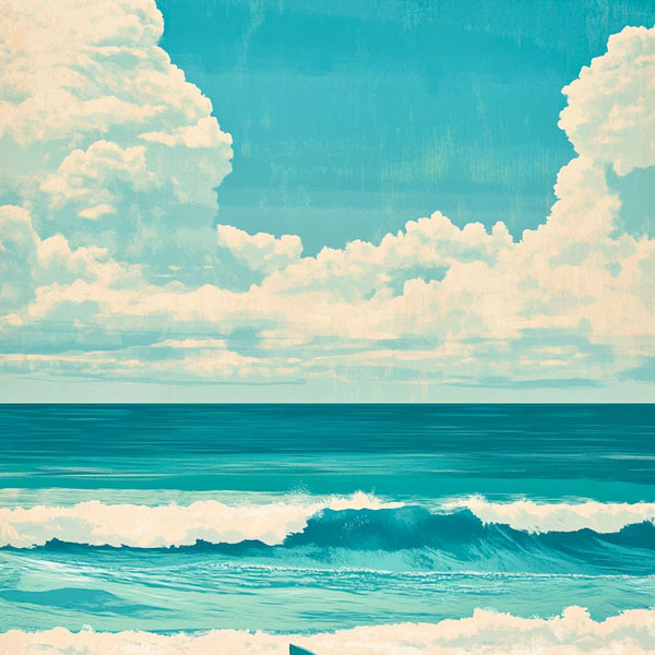 Affiche Vintage Surf et Plage