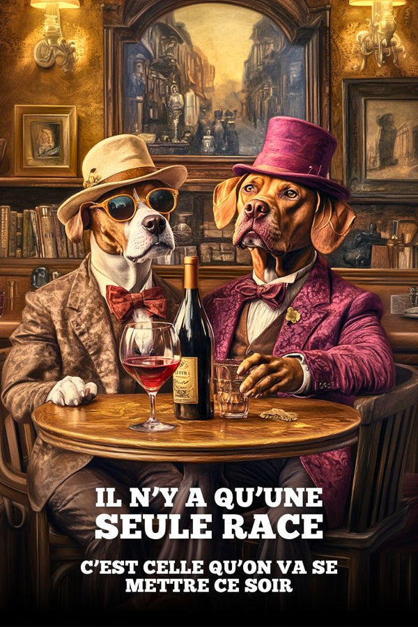 Affiche Humour - Il n'y a qu'une seule race