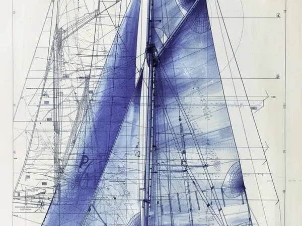 Affiche bateau dessin plan voilier poster décoration