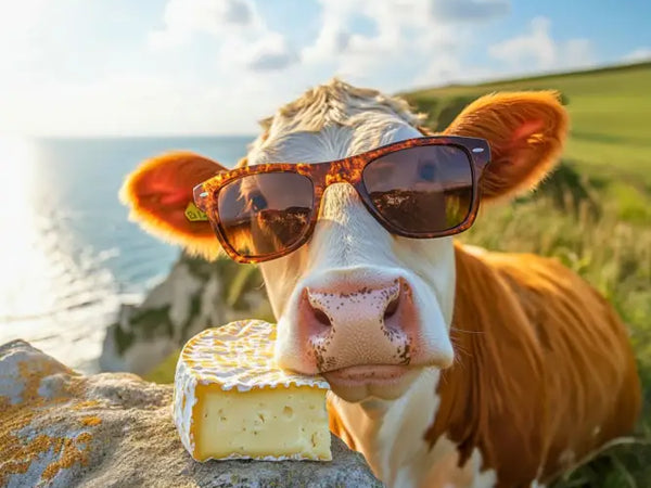 Affiche Normandie - Vivre d’amour et de camembert