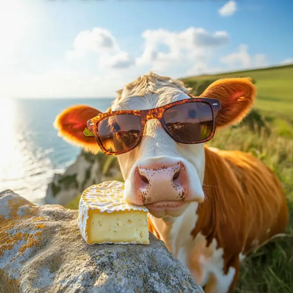 Affiche Normandie - Vivre d’amour et de camembert