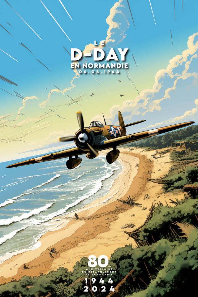 Pendentif Plaque Commémorative US 80 Ans D-DAY - Aluminium - Neuf