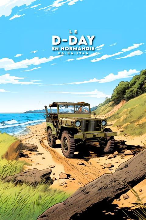 Affiche Dday Sur la plage - D-DAY 6 juin 1944