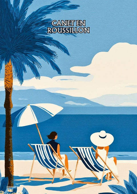 affiche, design, Canet-en-Roussillon, art, abstrait, moderne, graphisme, Roussillon, Occitanie, décoration murale