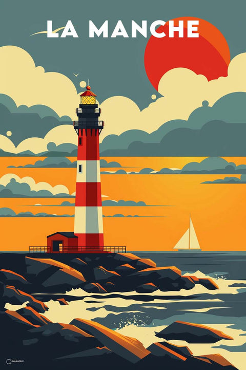 Affiche Phare de La Manche