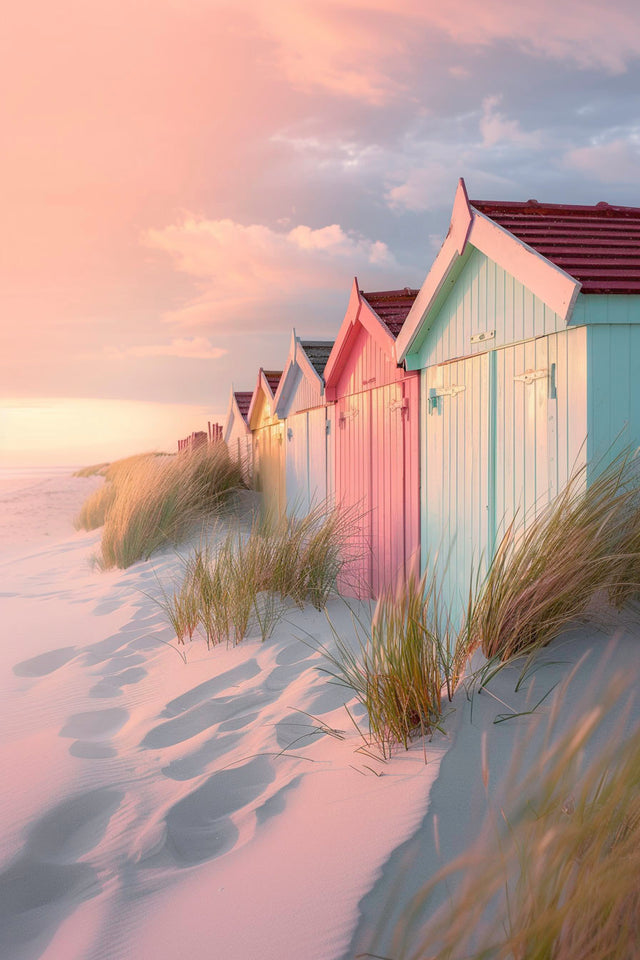 Affiche Aesthetic - Cabine de plage