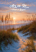 affiche, Ars-en-Ré, Pointe du Grignon, plage, herbe haute, photo, coucher de soleil, photographie, île de Ré, souvenir