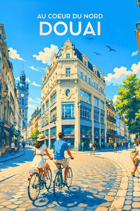Affiche Douai - Commerce souvenirs tourisme