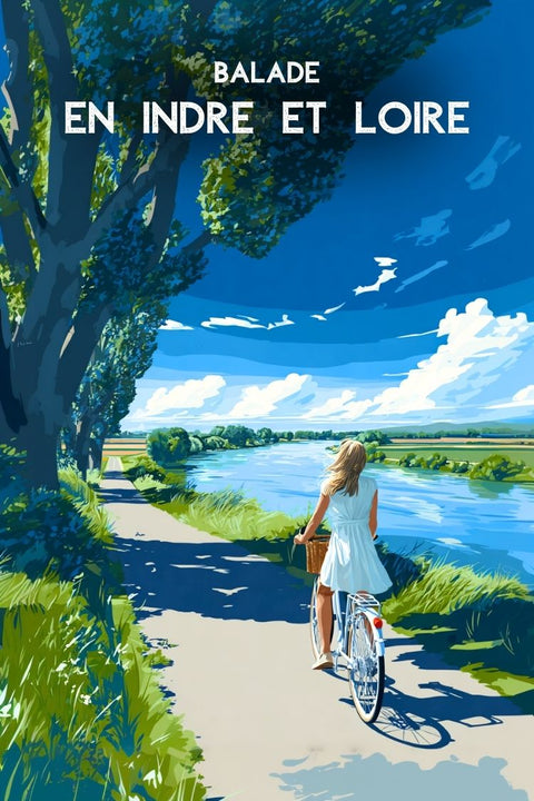 Affiche Indre et Loire - Balade touristique