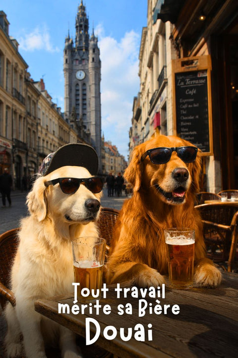 Affiche Bière Douai - Potes Retraite Anniversaire