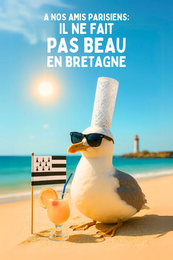Affiche, Humour, Bretagne, Drole, Marrant, Décoration, Cadeau, Conception artistique, Phrase rigolote, Produit breton.