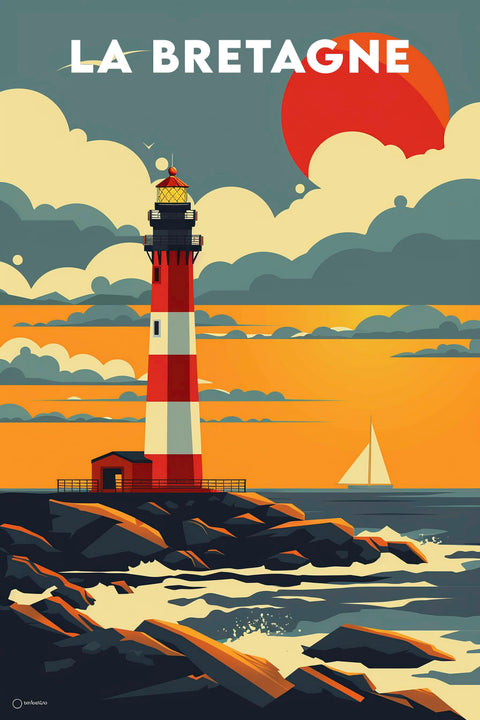 Affiche phare breton