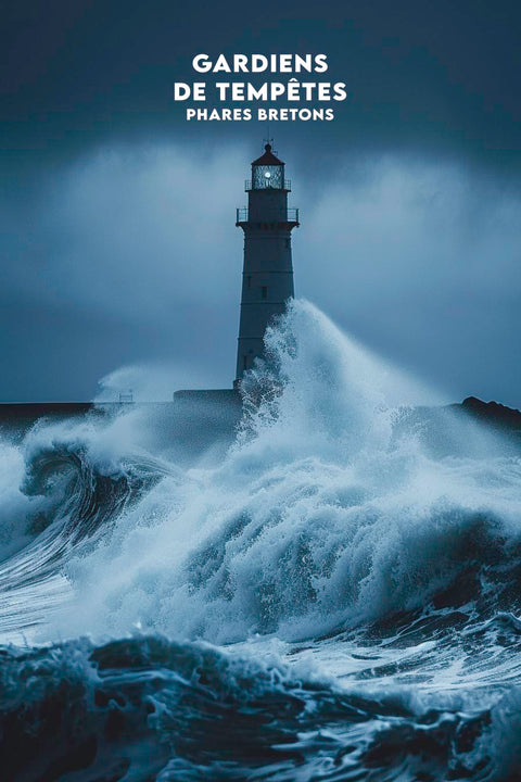 Affiche phare tempête