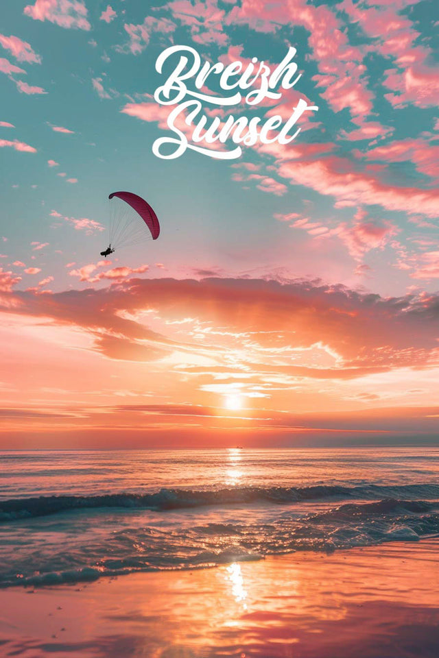 Affiche Bretagne - Breiz Sunset, poster parapente – Posters de nos régions Affiche Bretagne - Breiz Sunset, poster parapente – Posters de nos régions