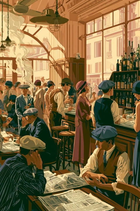 Affiche Paris - Café Rétro Ancien
