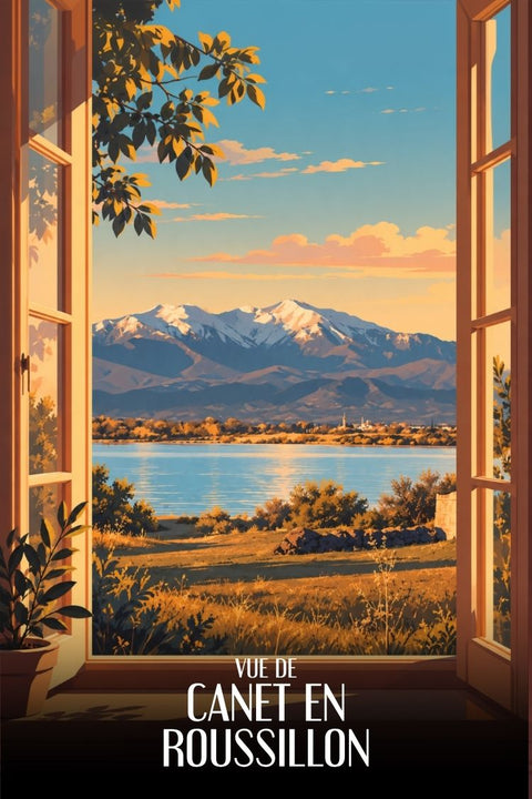 Affiche Canet en Roussillon - Coucher de soleil