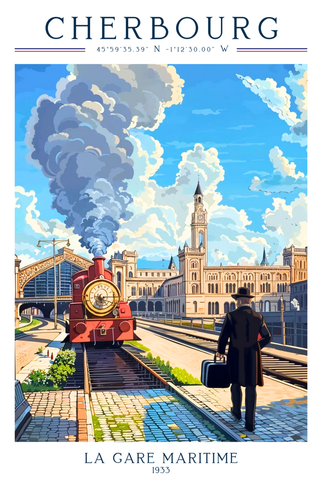 Affiche Cherbourg Cité de la Mer