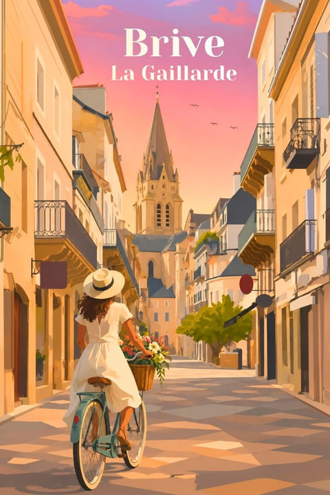 Affiche Brive - Place Rétro Vintage