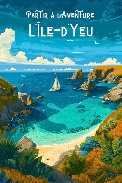 Affiche Ile d'Yeu - Déco Vintage