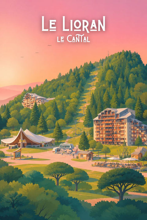 Affiche Le Lioran - Remontées mécaniques nature