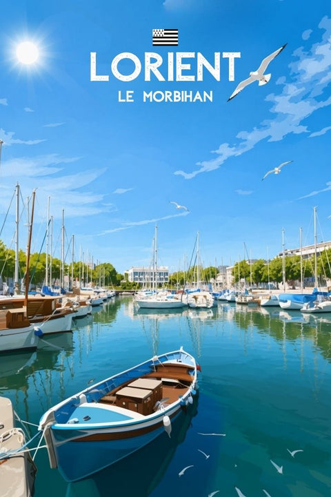 Affiche Lorient Rétro Vintage