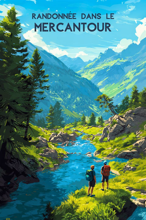 Affiche Randonnée - Mercantour nature.