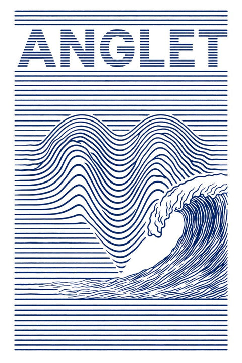 Affiche Anglet - Artiste surfeur