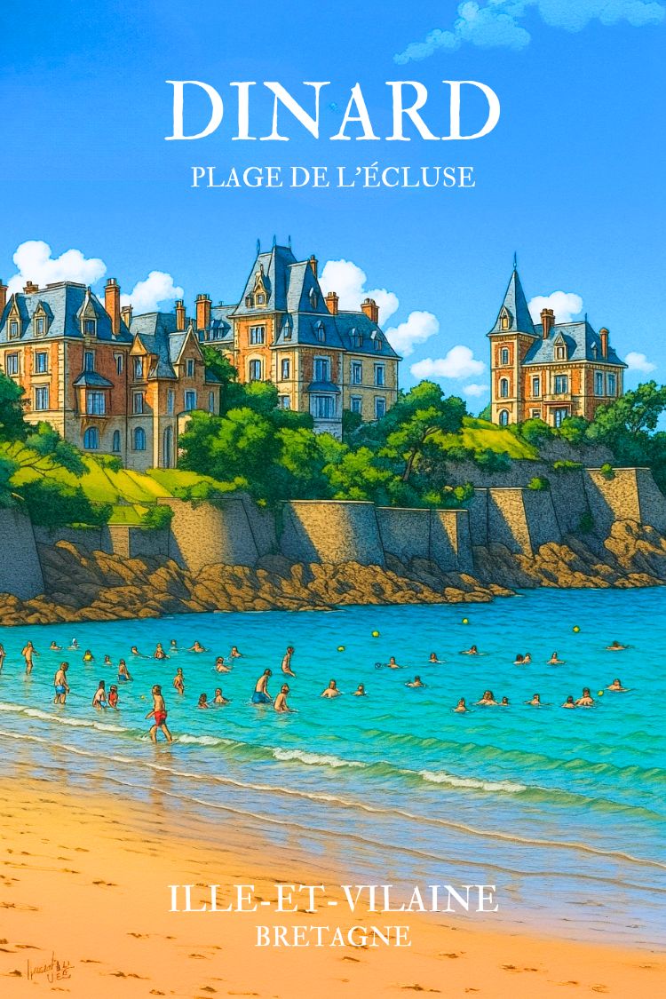 Poster Déco Bretagne France Vintage - 30x45 Cm - Impression Toile Pour Salon, Chambre, Bureau - 2