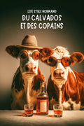 Affiches, Drôles, Humour, Normand, Vache, Calvados, Heula, Décoration, Art, Illustration.