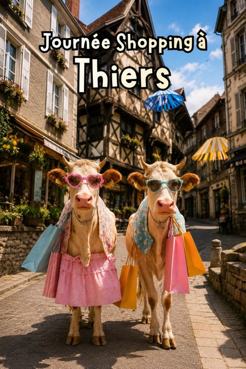 Affiche Thiers Shopping - Vache tendance