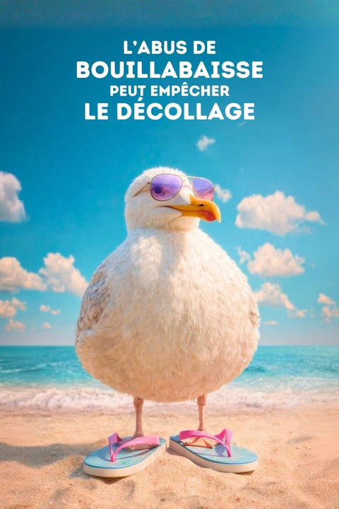 Affiche, Drôle, Humour, Marseillais, Abus, Bouillabaisse, Comédie, Décoration, Cadeau, Typographique.