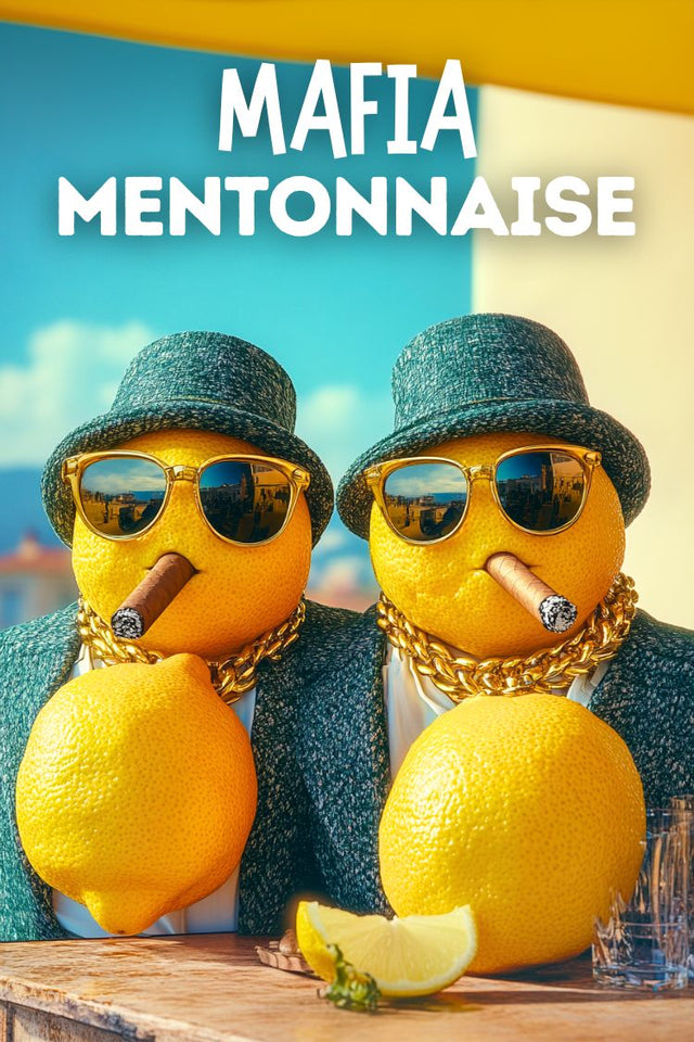 Affiche humour Mafia Mentonnaise