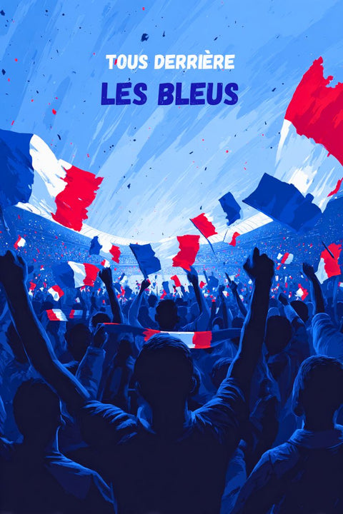 Affiche Graphisme - Bleus Déco Vintage