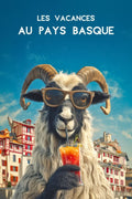 Vacances, Humoristiques, Pays Basque, Affiches, Drôles, Offrir, Cadeau, Voyage, Tourisme, Comédie.