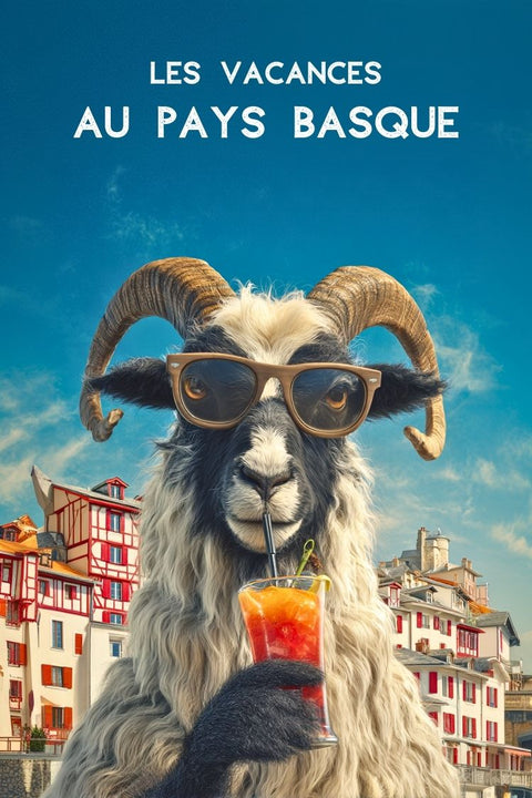 Vacances, Humoristiques, Pays Basque, Affiches, Drôles, Offrir, Cadeau, Voyage, Tourisme, Comédie.