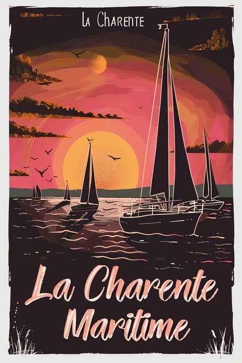 Affiche charente maritime bateau