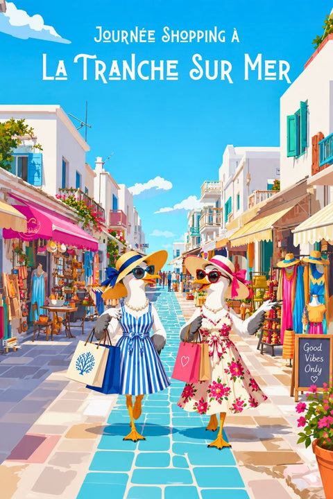 Affiche La Tranche Sur La Mer - Shopping drôle