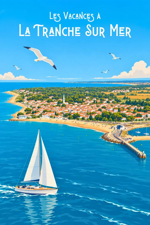 Affiche Tranche Sur Mer - Vue Ciel Mer Plage