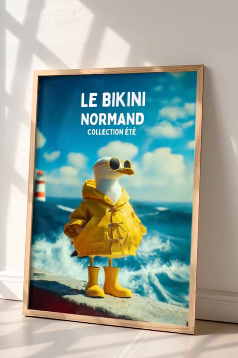 Affiche Maillot Bikini Normandie - Humour