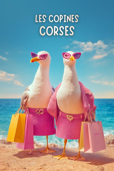 Affiche Copines Corses drole - Mariage Retraite Anniversaire