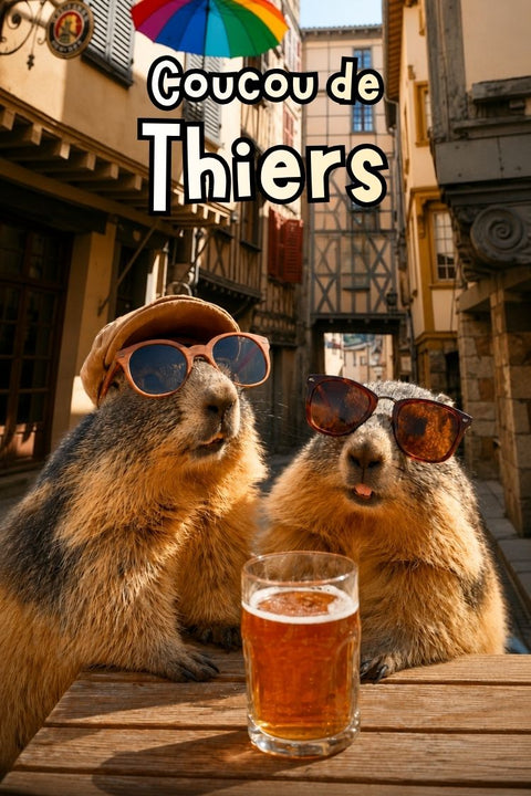 Affiche Marmotte Coucou - Rigolade entre amis