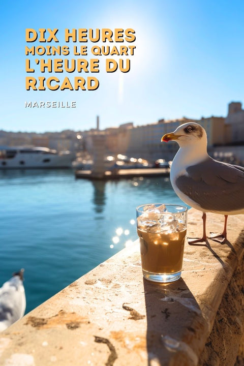 Affiche Marseille dix heure moins le quart l'heure du ricard