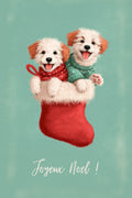 Adorable, chien, mignon, affiche, Noël, coup de cœur, garanti, cadeau, décoration, festif.