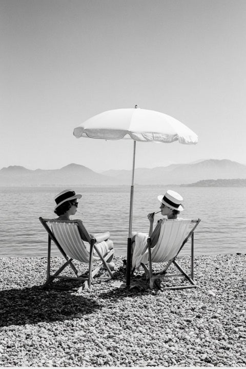 Affiche Plage rétro - Femme élégante décoration tendance