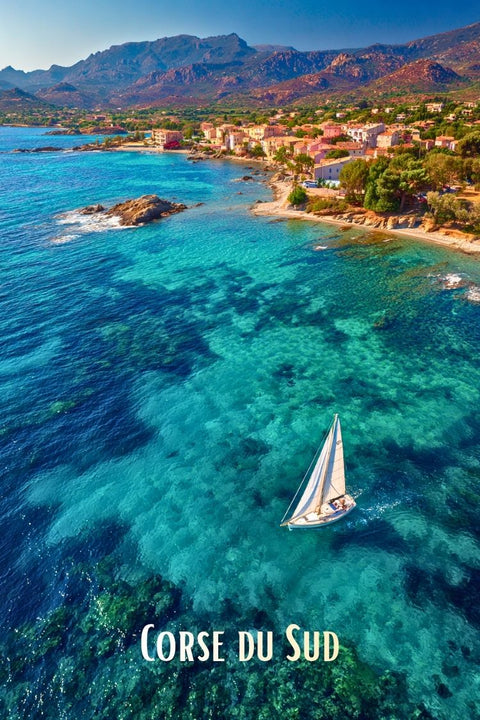 Affiche Corse du Sud - Vue aérienne // Drone & Photographie