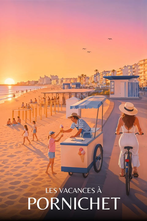 Affiche Pornichet - Plage mer vacances